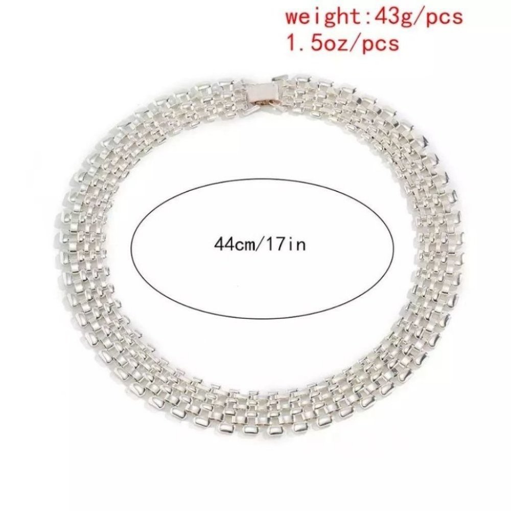 New Thick Chain Big Silver Color Necklace - Picture 6 of 6